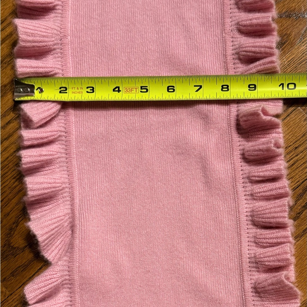 Pink Cashmere Ruffled Scarf - Picture 5 of 6